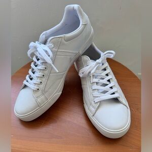 Lacoste Sport White Leather Sneakers Minimalist Design Size 10